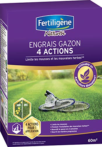Fertiligene Engrais Gazon 4 Actions, 2,45kg, 60m²